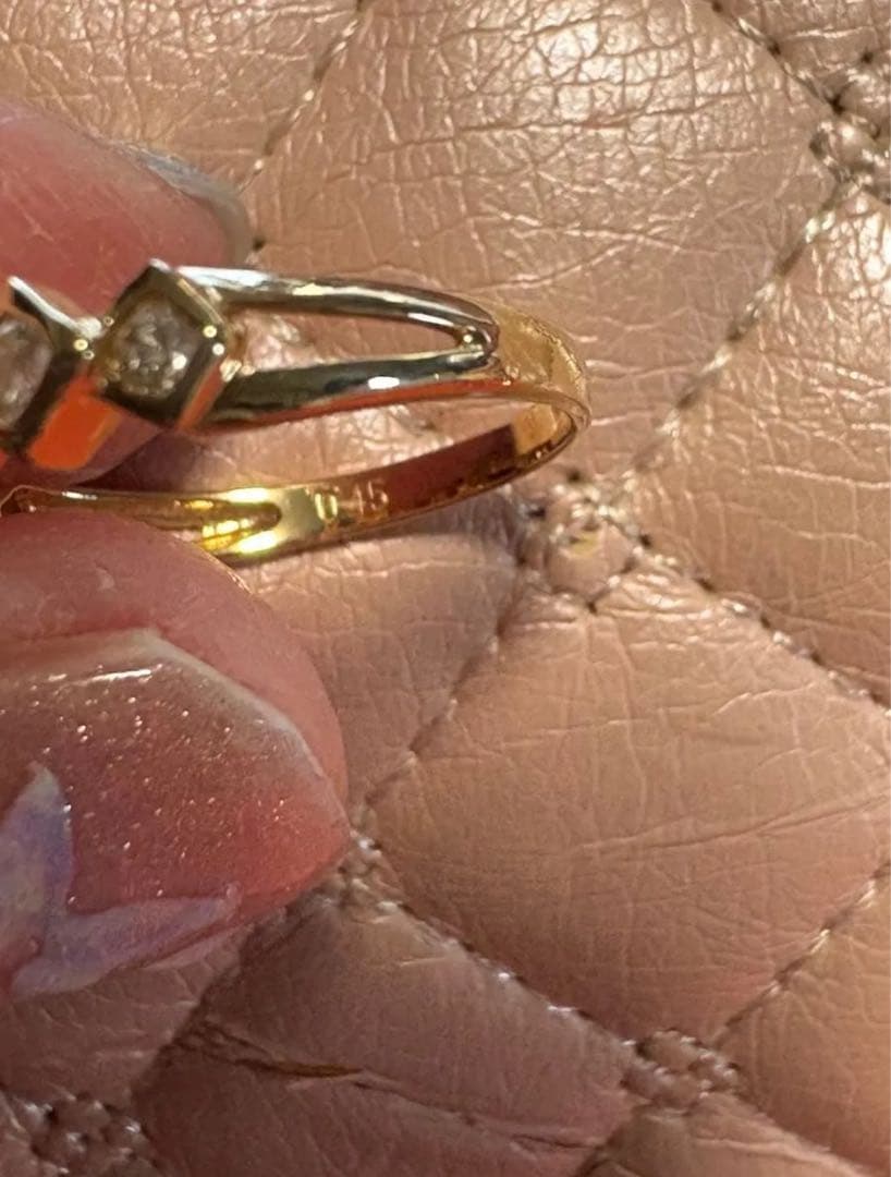 k18 天然ダイヤモンドリング　0.45ct