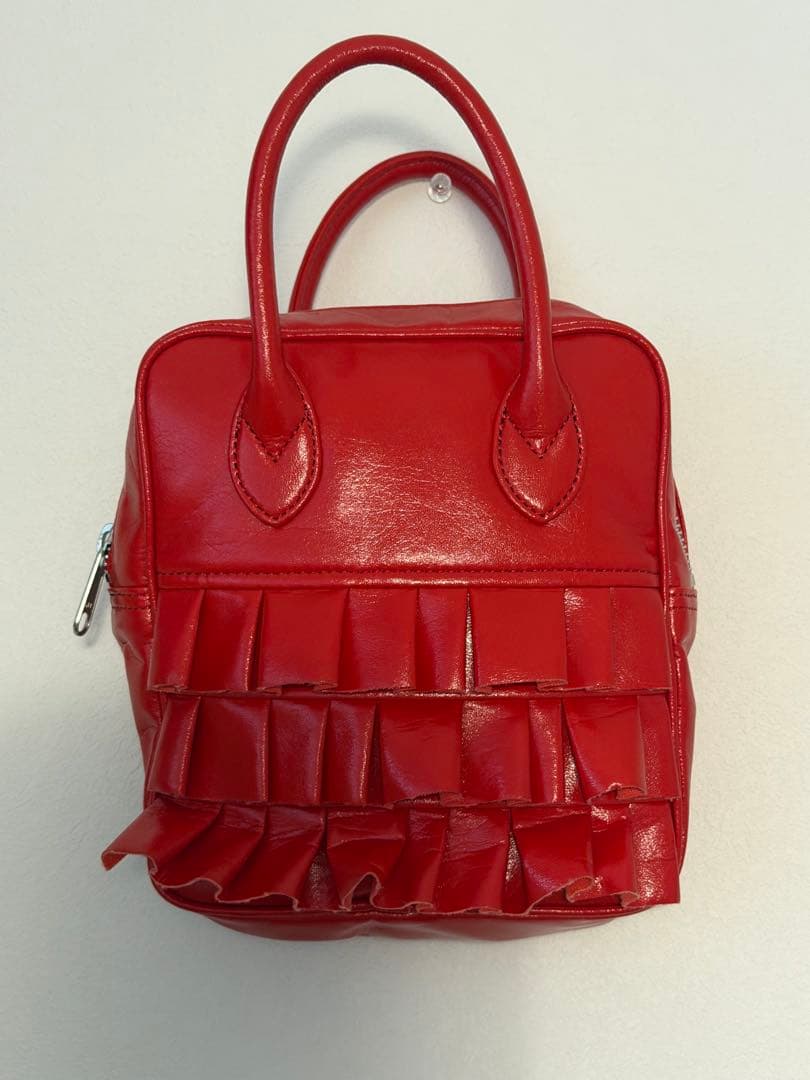 コムデギャルソンガール フリルバッグ 赤