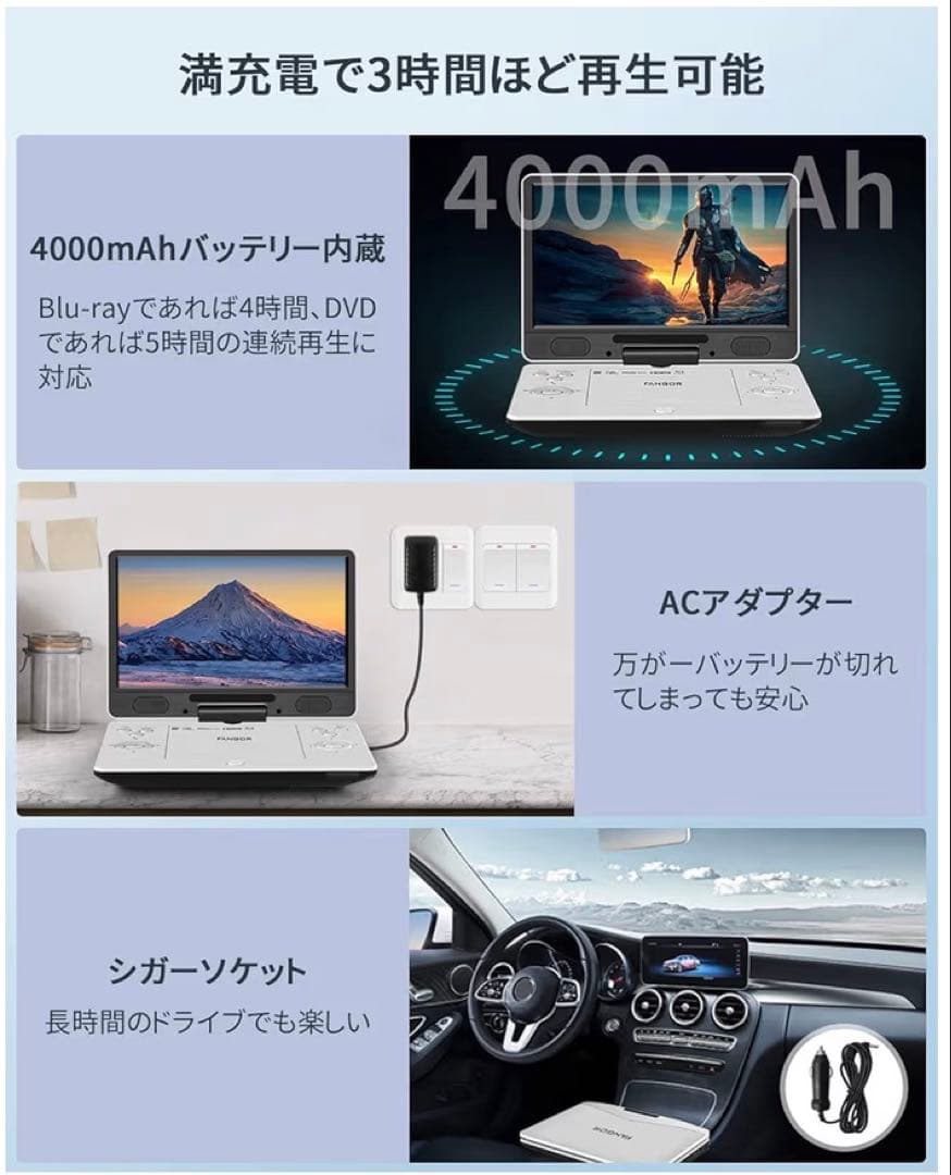 Blu-rayプレイヤー　ポータブル