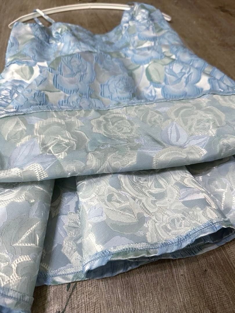 【上下セット】POPPY JACQUARD FLARE CAMI TUNIC