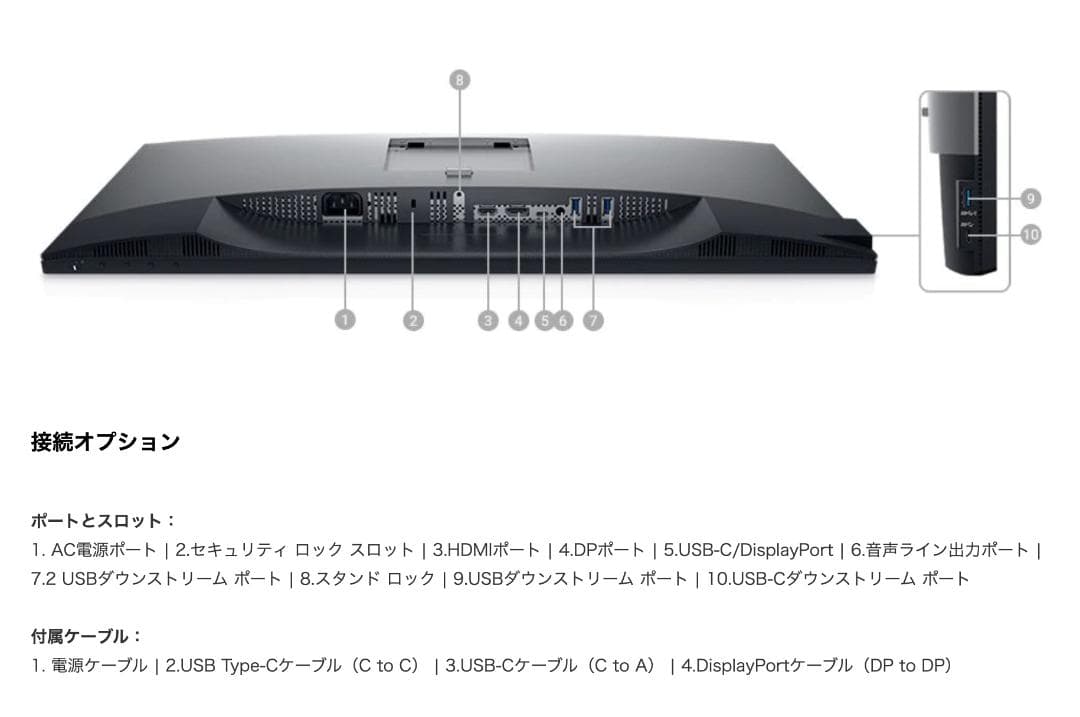 DELL 27インチ 4K 高画質 非光沢モニター ディスプレイ U2720Q