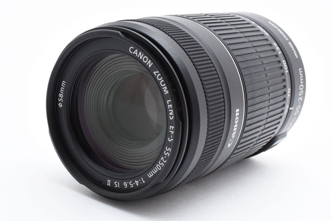 美品 CANON EF-S 55-250mm IS II 望遠ズームレンズ