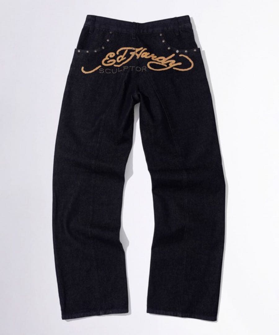 パンツ Sculptor X Ed Hardy Cracked Angel Denim