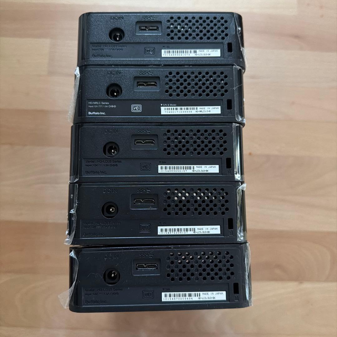 Buffalo 外付けHDD 5台セット USB 3.0