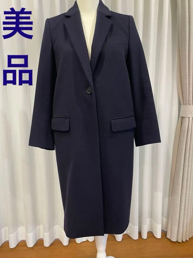 theory luxe チェスターコート ネイビー　038