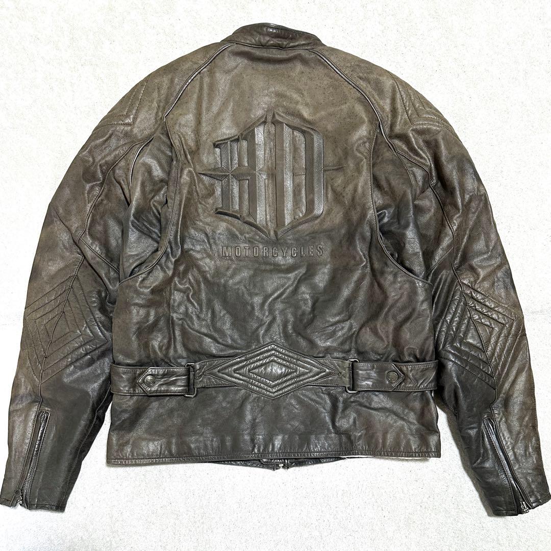 専用★L✨️ ハーレーダビッドソン　シングルライダース　レザージャケット　短丈
