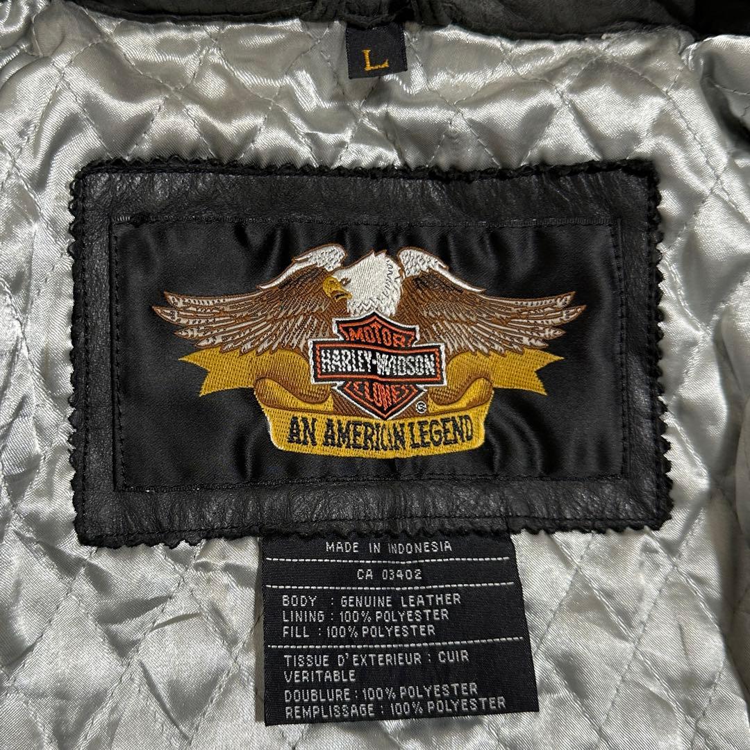 専用★L✨️ ハーレーダビッドソン　シングルライダース　レザージャケット　短丈