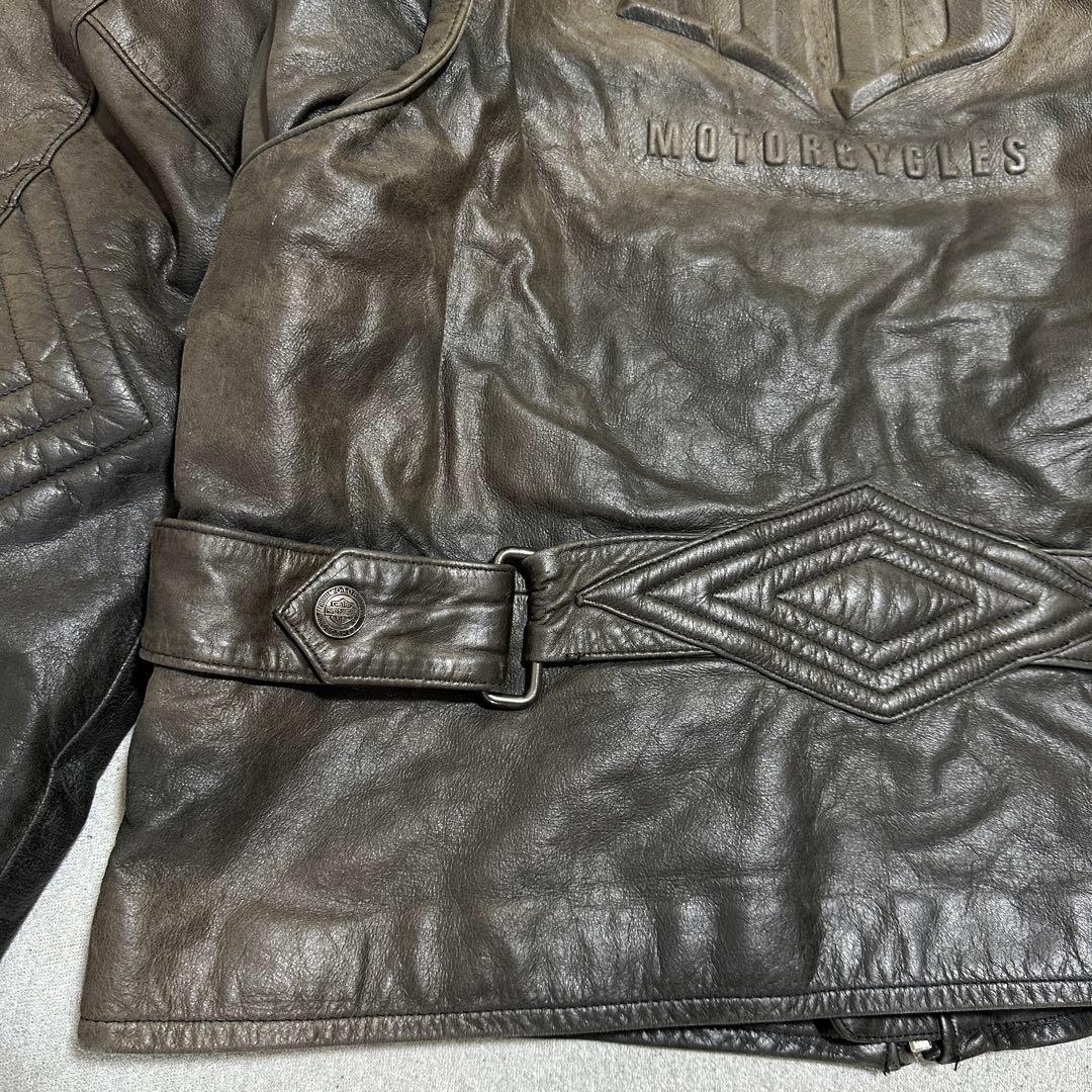 専用★L✨️ ハーレーダビッドソン　シングルライダース　レザージャケット　短丈