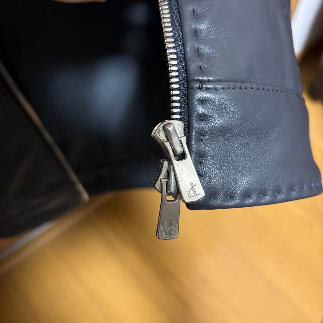 MENS BIGI ラムレザージャケット ダークグレー サイズ3(Lサイズ相当)