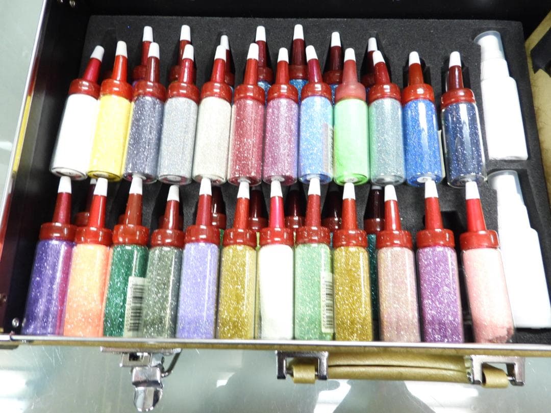 nuscenaボディージュエリーアートセット70色ダイヤモンドパウダーグリッター