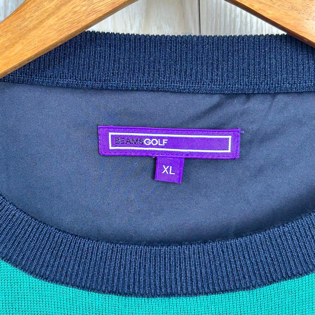 【美品】BEAMS GOLF エアシャット XL グリーン ウール100%