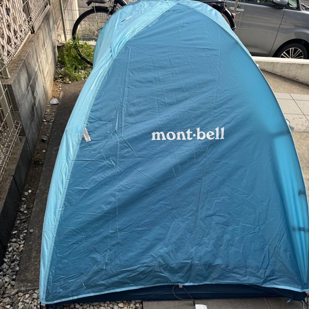 美品モンベル　クロノスドーム2 ブルー山岳テント軽量コンパクト