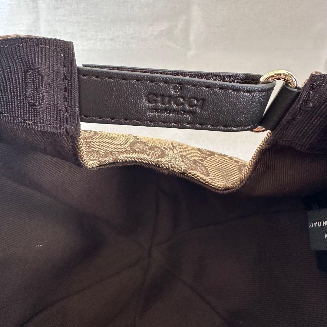 GUCCI グッチ キャンバス ベースボールキャップ 帽子　Ｍ