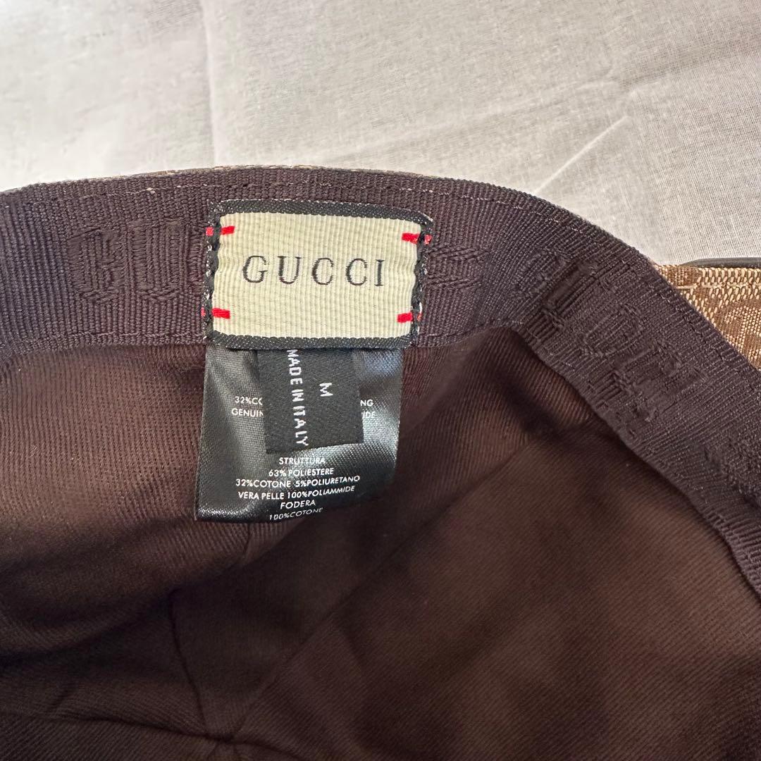 GUCCI グッチ キャンバス ベースボールキャップ 帽子　Ｍ