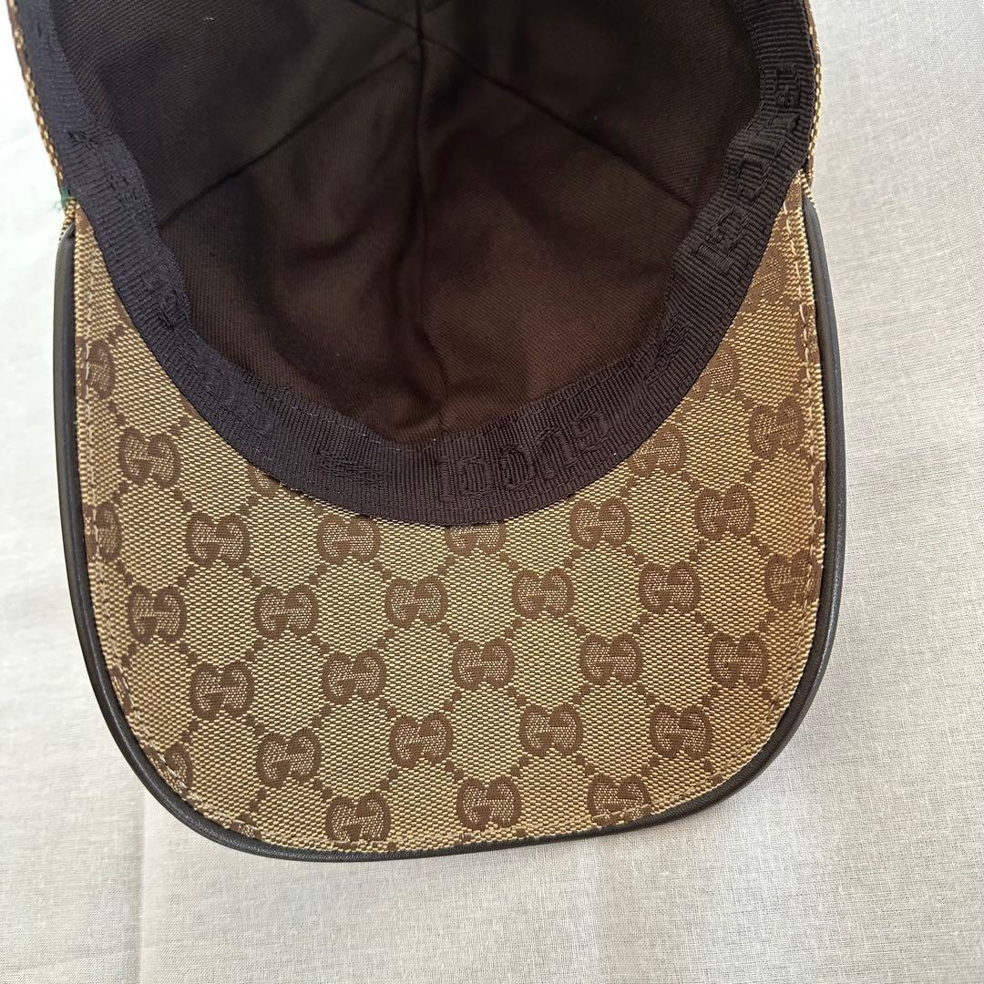 GUCCI グッチ キャンバス ベースボールキャップ 帽子　Ｍ