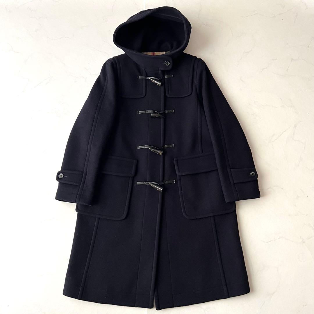 現行 マッキントッシュフィロソフィー ダッフルコート ネイビー チェック 38M