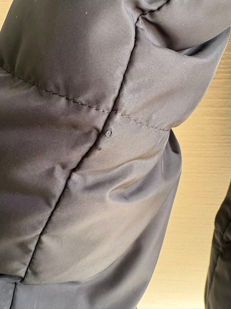 SHIPS ダウンジャケット フードショートダウン ファー付き 黒36