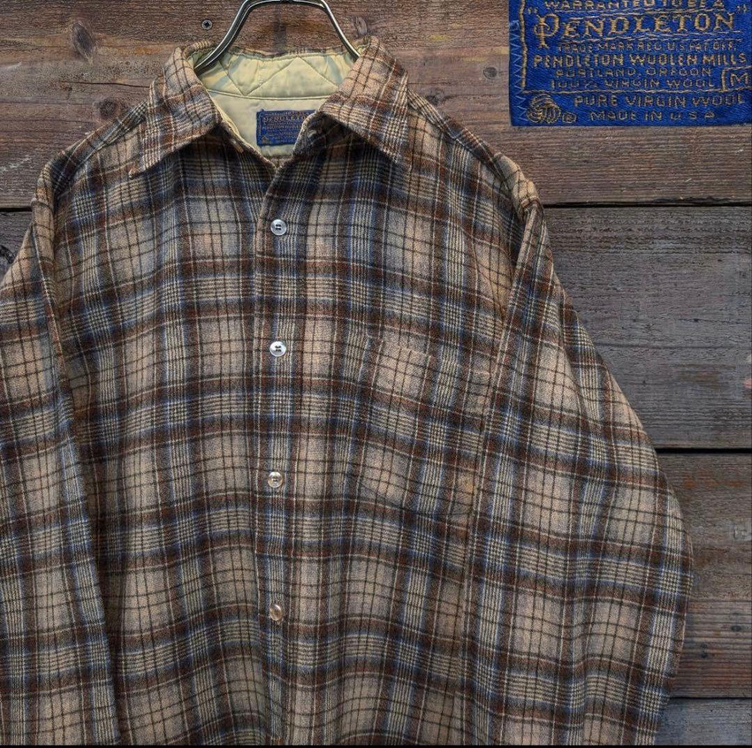 Pendleton チェック柄 ウール 長袖シャツ