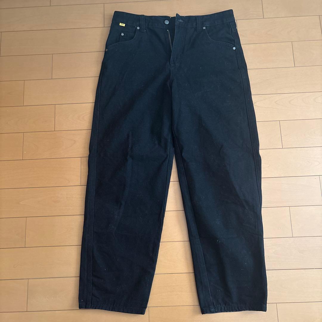 Dime 黒 ストレートデニムパンツ