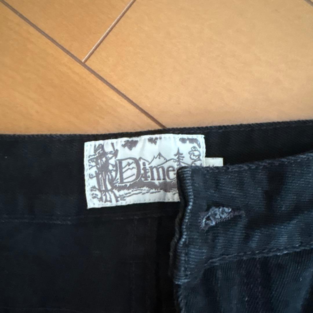 Dime 黒 ストレートデニムパンツ