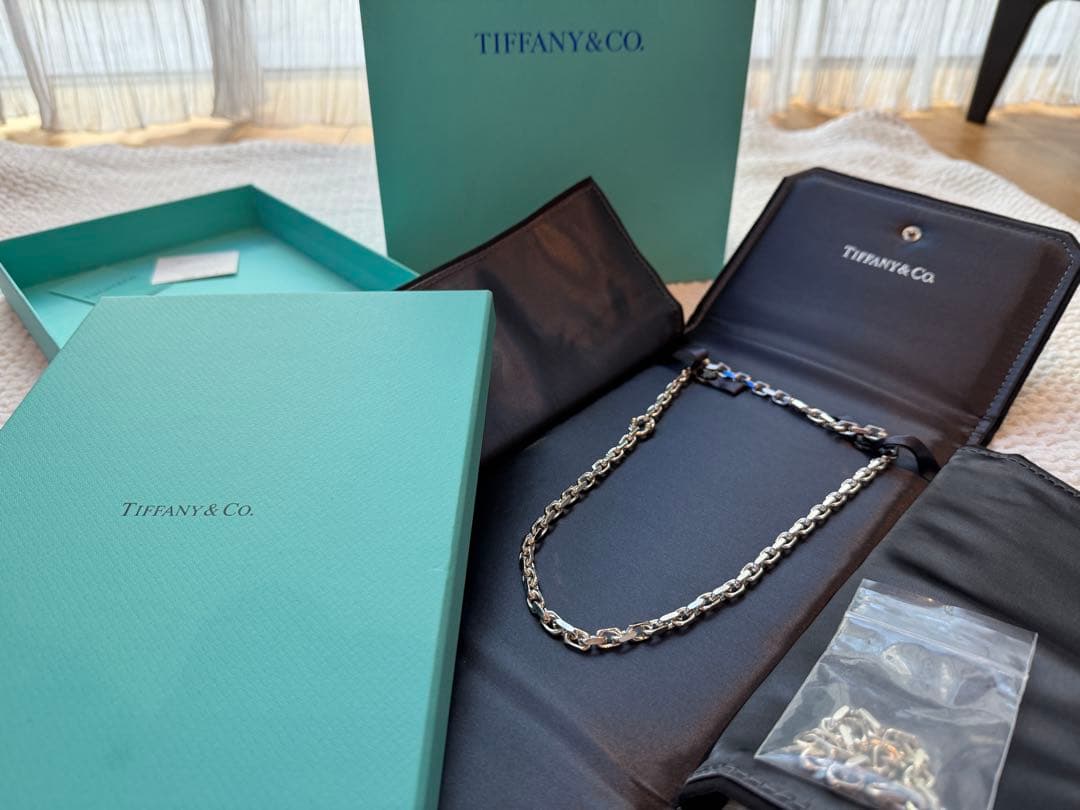 【希少】ティファニー メイカーズ チェーン ネックレス シルバー＆18Kゴールド