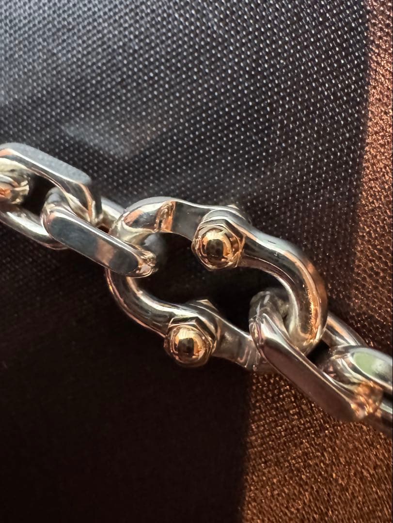 【希少】ティファニー メイカーズ チェーン ネックレス シルバー＆18Kゴールド