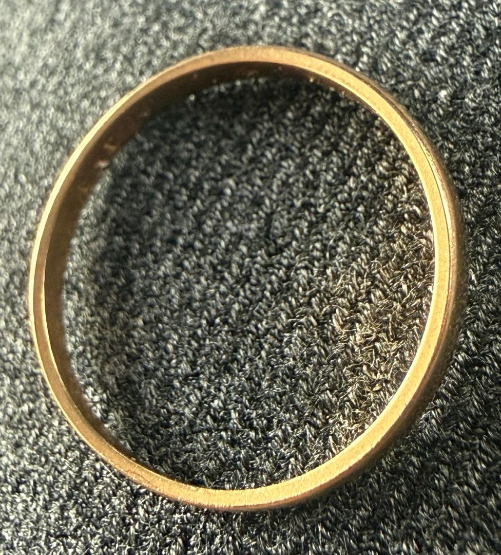 リング　11号　K18 総重量1.2g 歪み有　刻印潰れ有