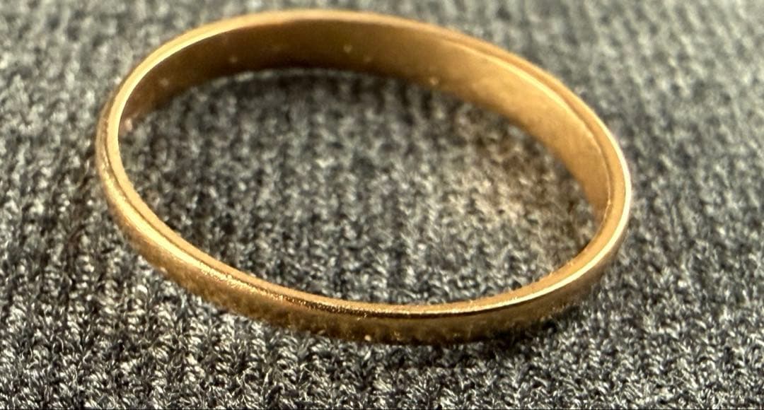 リング　11号　K18 総重量1.2g 歪み有　刻印潰れ有