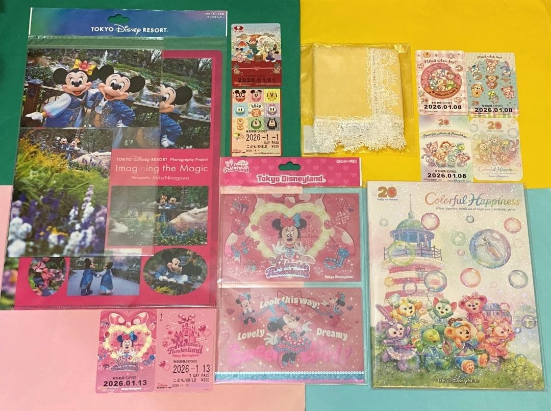 専用　近沢レース・タマちゃん＆ディズニーリゾートポストカード＆リゾートライン切符