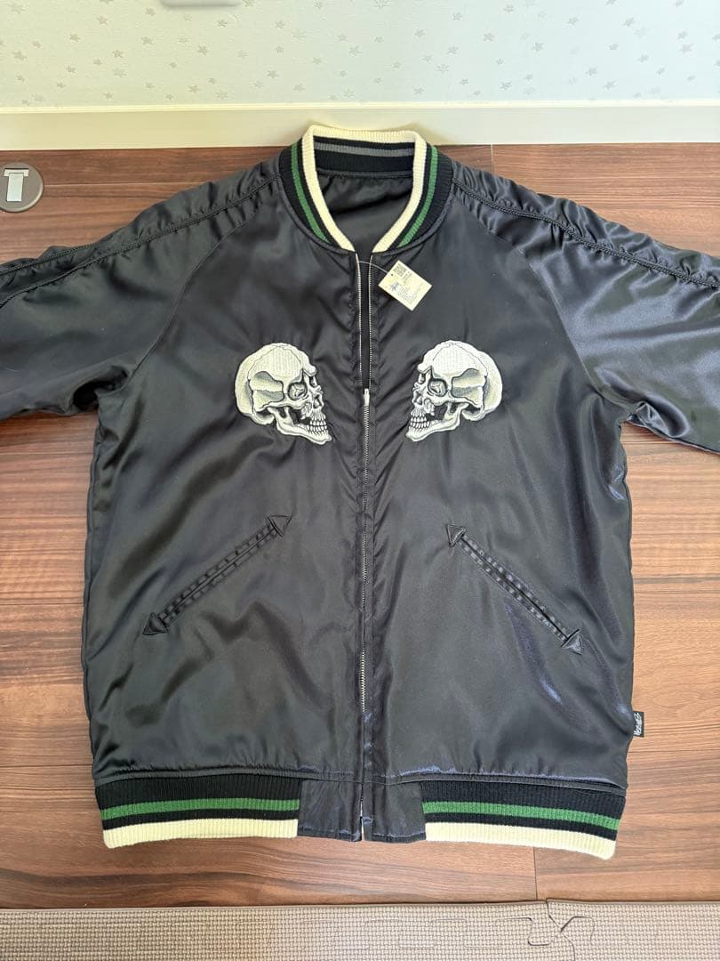 old stussy スカル&スネーク スカジャン M 新品未使値札有り