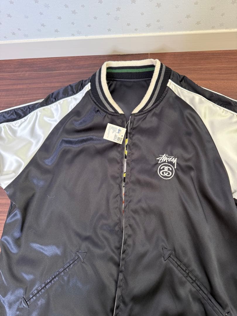 old stussy スカル&スネーク スカジャン M 新品未使値札有り