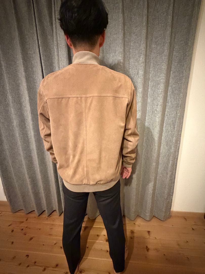 Valstarベージュ スエード風 ボタンジャケット
