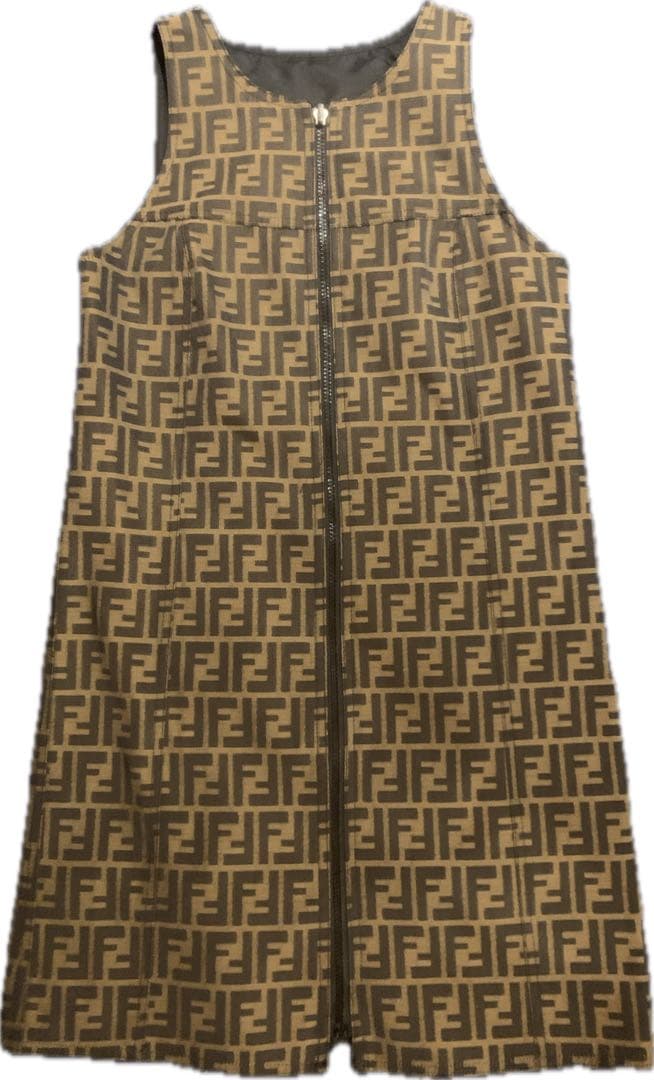Fendi 美品　ズッカ　リバーシブル　ノースリーブワンピース
