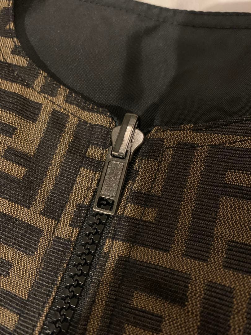 Fendi 美品　ズッカ　リバーシブル　ノースリーブワンピース