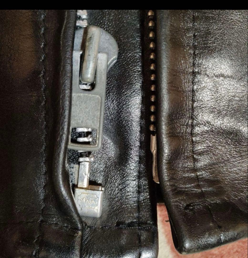 で*ン様 USA製　Schott　立ち襟シングルライダースジャケット　641