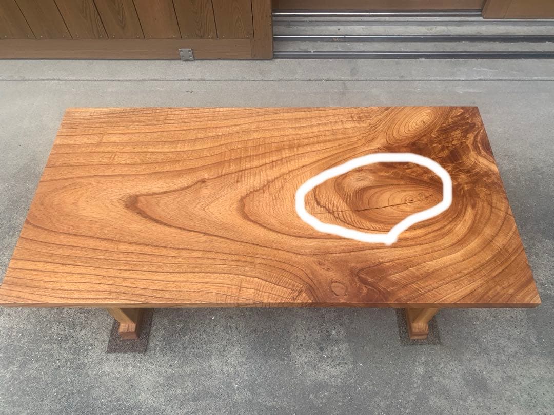 ☆miyako!☆座卓♦︎栴檀一枚板天板スッキリ形状脚枘組＊強度有➕棚板取付