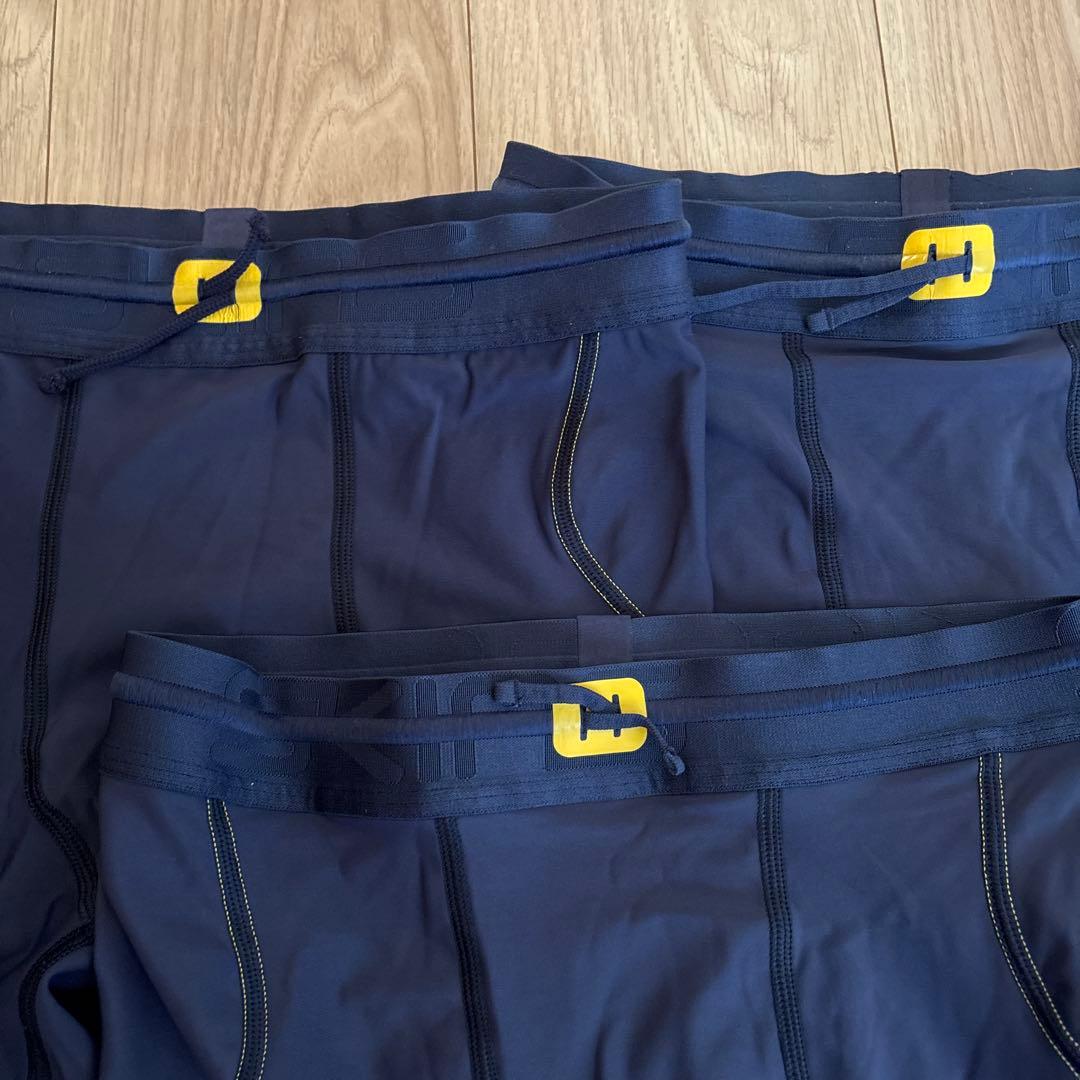 SKINS メンズハーフタイツ ネイビーM