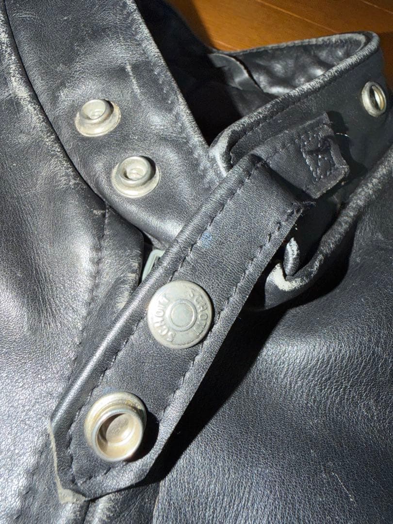 激味 SCHOTT 641 シングルライダース ボアライナー 38 USA