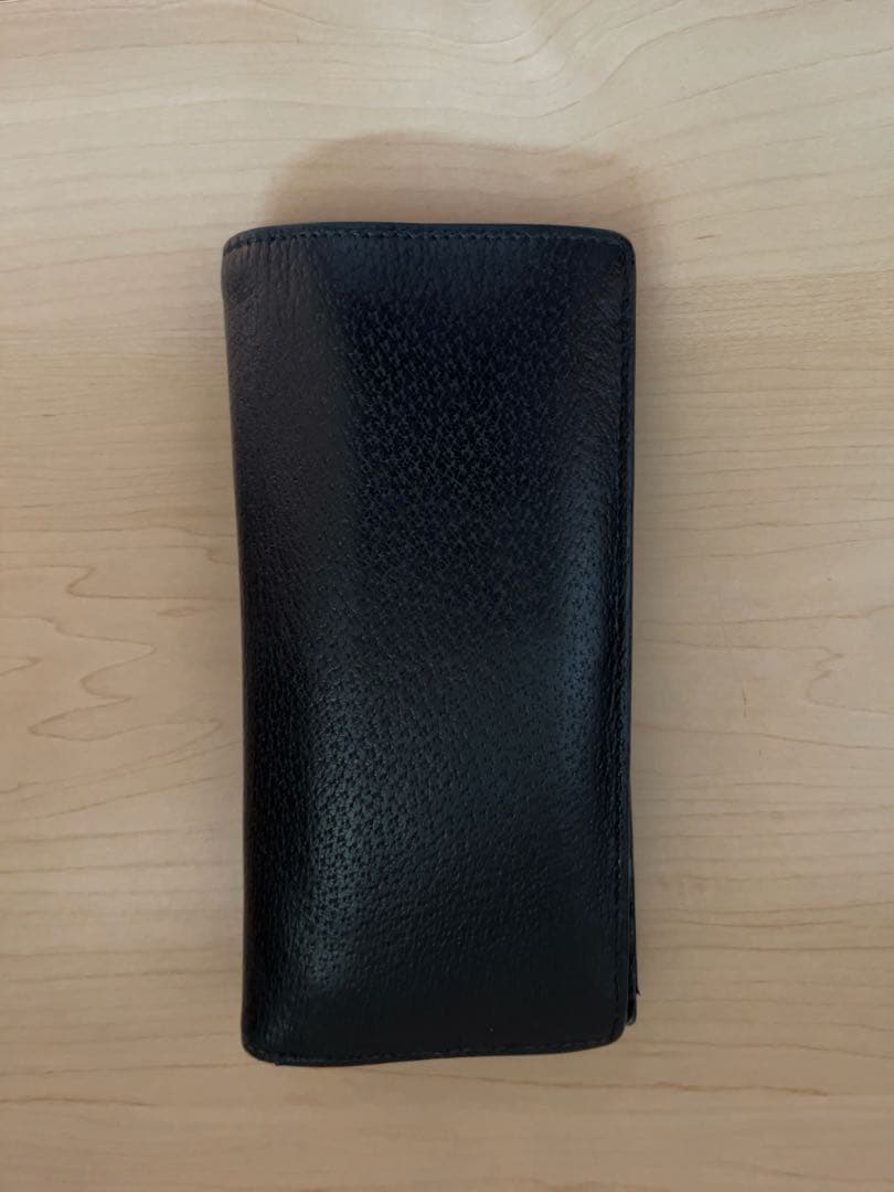 【正規品】GUCCI ブラックレザー 長財布 GGロゴ