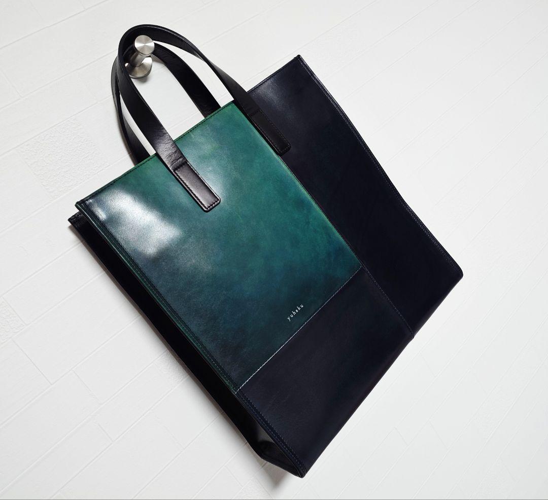 yuhaku ユハク　トートバッグ　YFF017　グリーン　　定価18万