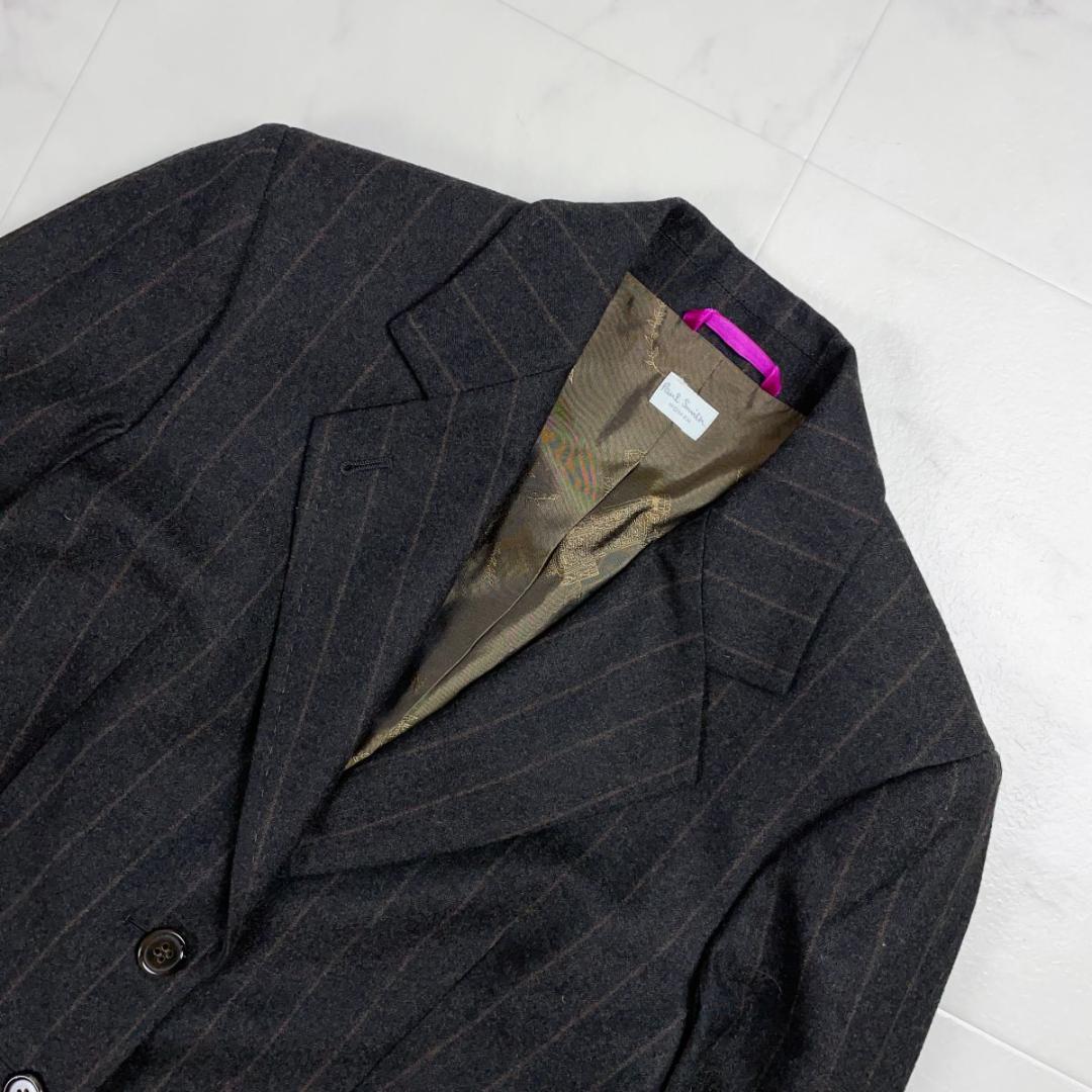 ポールスミス ストライプセットアップスーツ ブラウン サイズ40*GD363