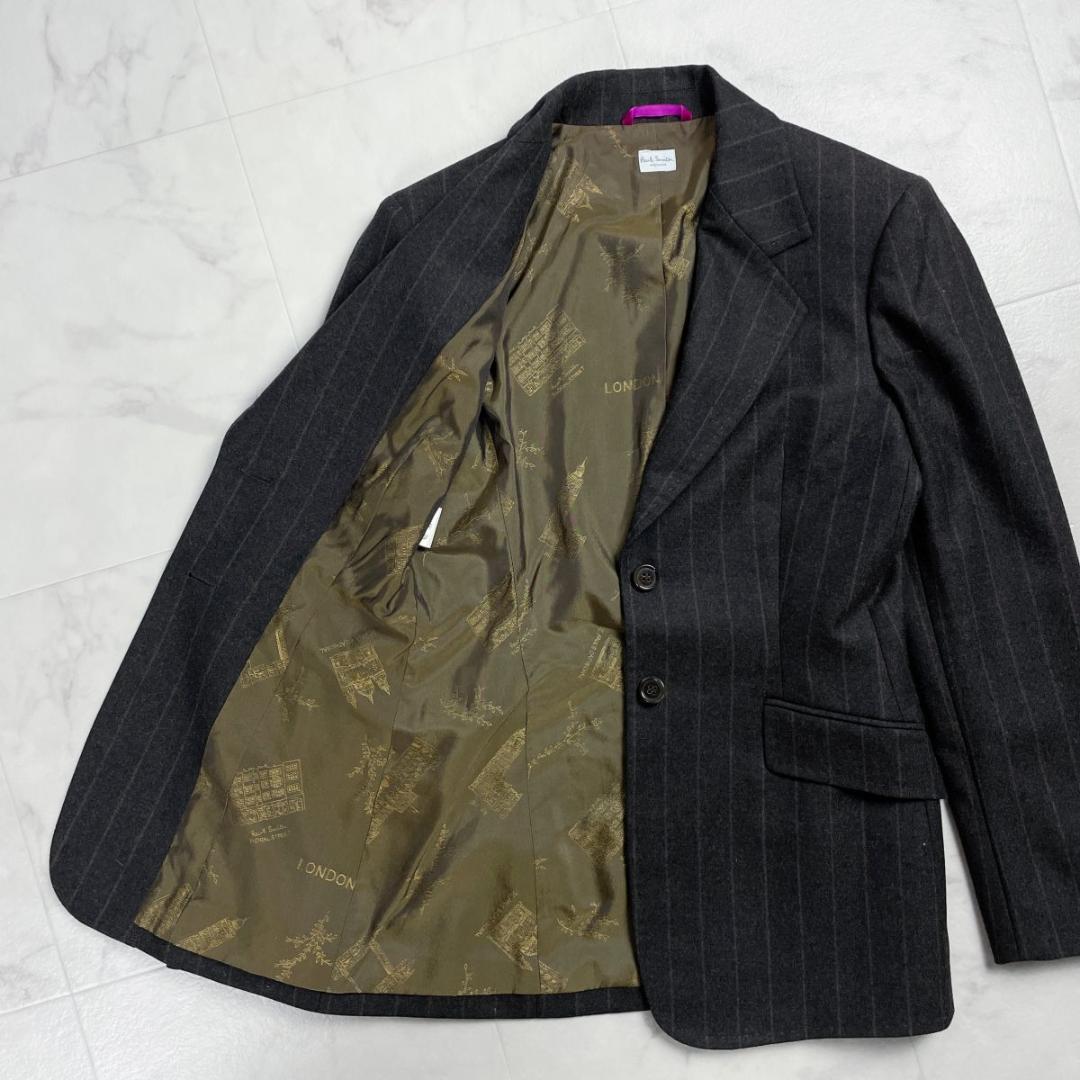 ポールスミス ストライプセットアップスーツ ブラウン サイズ40*GD363