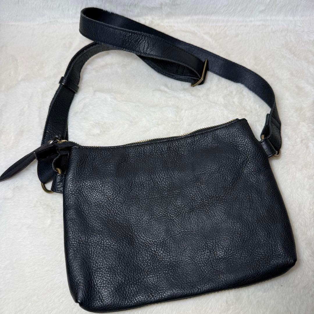 Japan Made屋　姫路レザー　ボディバッグ　ブラック　 黒　タクゾー