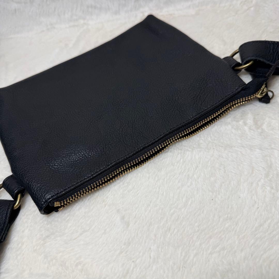 Japan Made屋　姫路レザー　ボディバッグ　ブラック　 黒　タクゾー