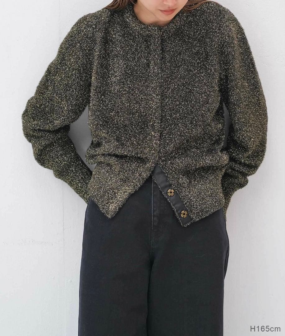 【新品未使用】グリッターニットカーディガン＆Iラインスカート セット売り