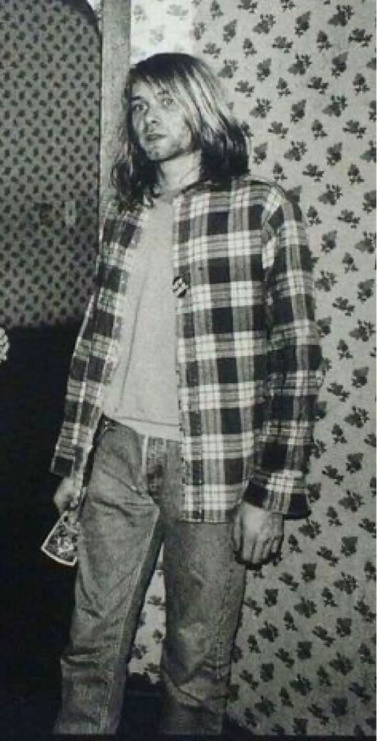 Sears 80sデッドストック プリントネルシャツ カートコバーン ニルバーナ