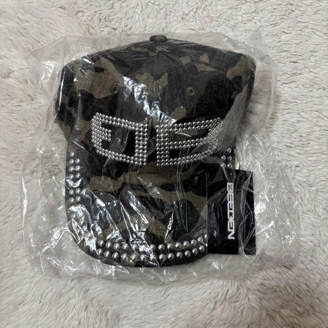 Beeden BD STUDS DAMAGE CAPカモ柄キャップ CAMO