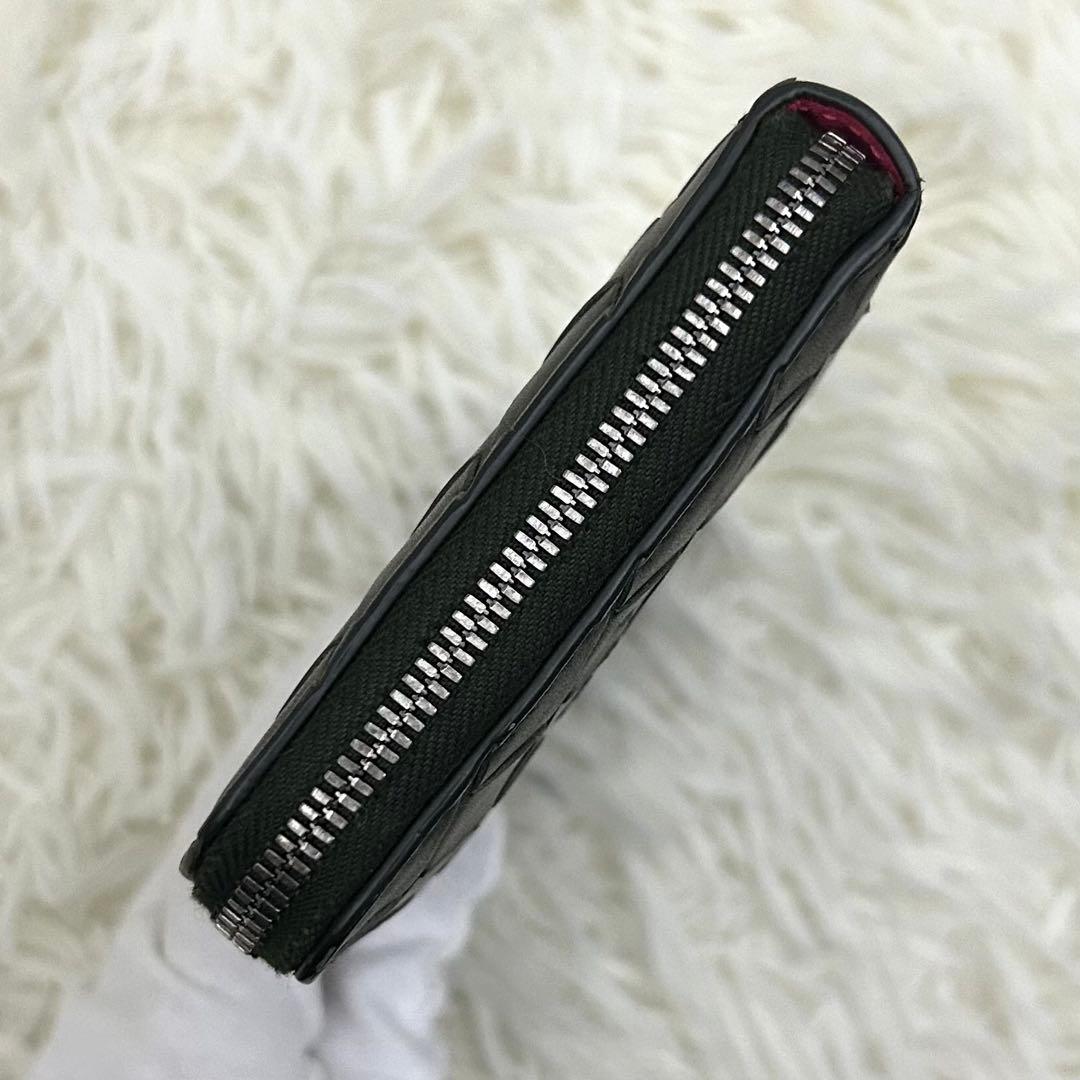 ICチップ内蔵 BOTTEGA VENETA イントレチャート グレー×ピンク