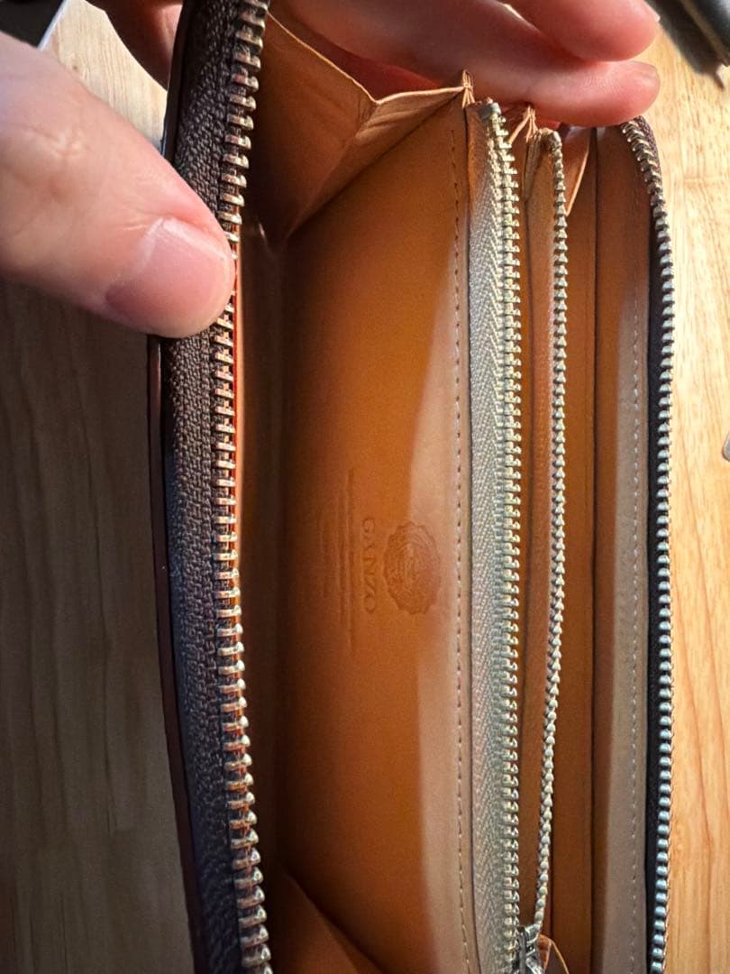 GANZO ガンゾ コードバン ラウンドファスナー 長財布 ダークブラウン