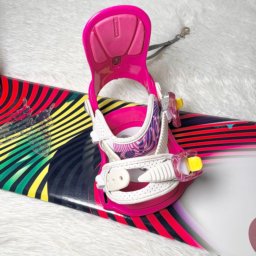 【良品】KISSMARK スノーボード 110cm ビンディング付 キッズ